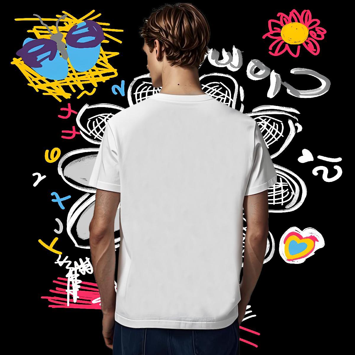 Man T Shirts 100% Cotton 230g scary High Street Hip Hop Crew Neck Breathable Custom Print Plus Size Tshirts DIY Loose Fit Wear
