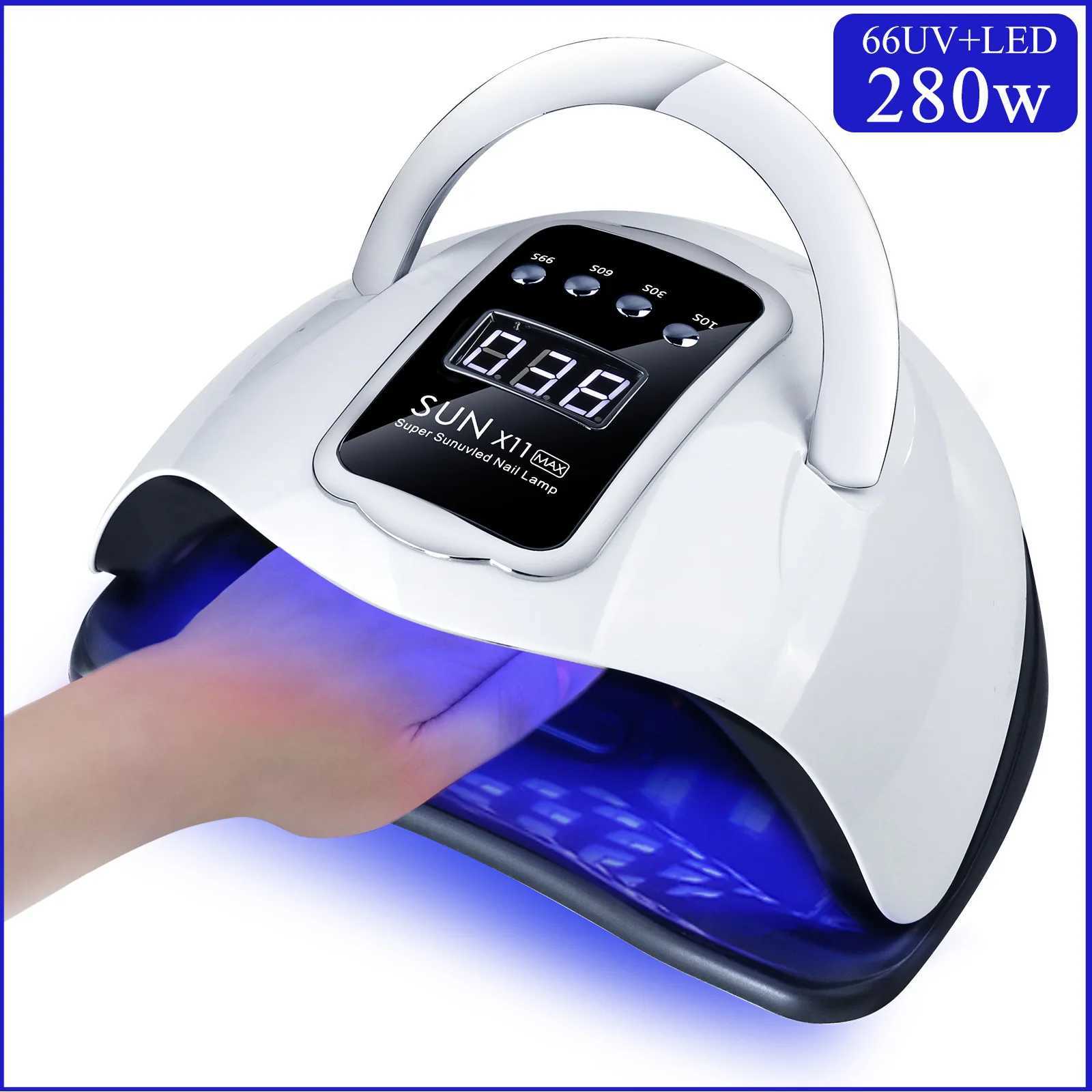 280W UV LED Nail Lamp X Smart Sensor Gel Dryer MachineFast Curing 30s for Professional Salon Home Use Portable Nail Equipment W250513