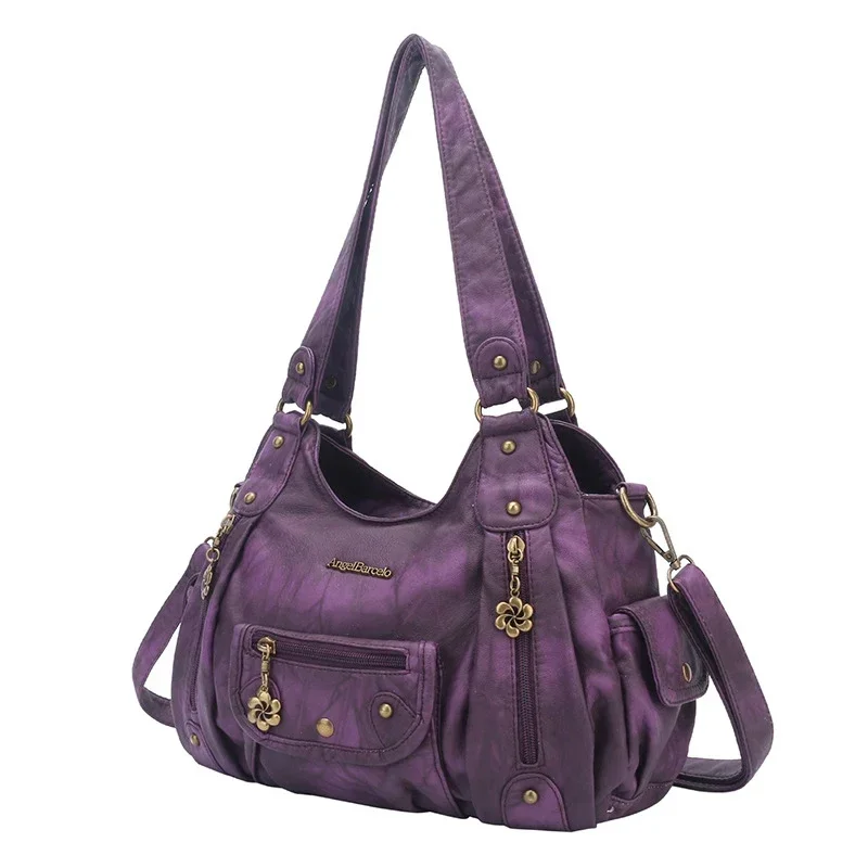 New Women handbags women bags designer Vintage Soft Leather Fashion Satchel Motorcycle Bag Tote Bags messenger bag