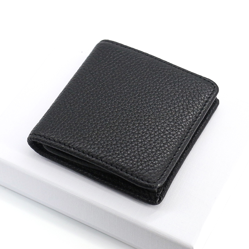 Mini Coin Purses Men Genuine Leather Women Square Coin Pouch 100% Cowhide High Quality Casual Hasp Money Bag Wallet
