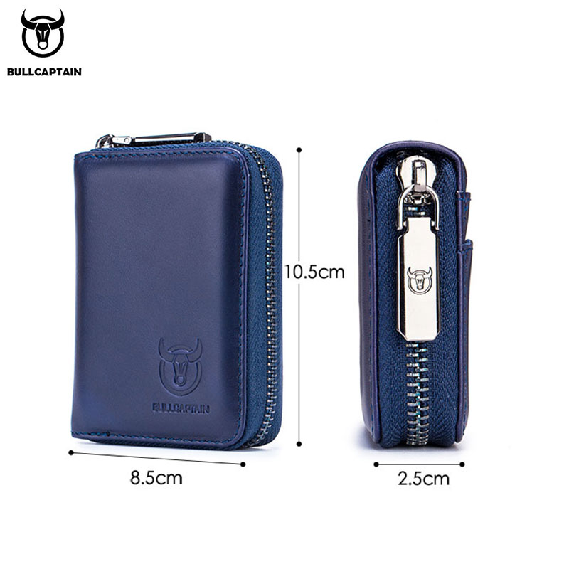 BULLCAPTAIN Real Pickup Card Bag with RFID Function Men's Card Holder Credit Card Business Card ID Card Holder Fashion Card Bag