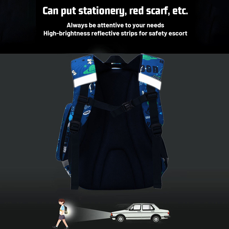 Boy's&Girl's Schoolbag Children's Schoolbag Three-piece Set Dinosaur Wholesale 1-6 Grade Schoolbag Reduce Burden Protect Spine