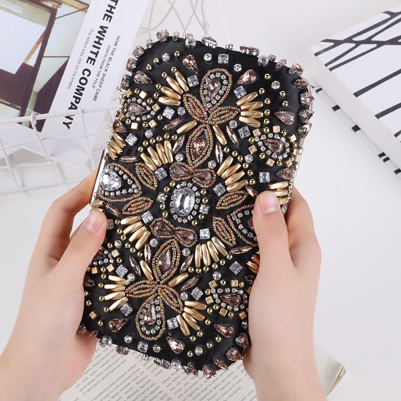 New Rhinestone Dinner Bag Water Diamond embellishment Handheld Bag Handmade Bridal Evening Dress Bag Bridesmaid Storage Bag