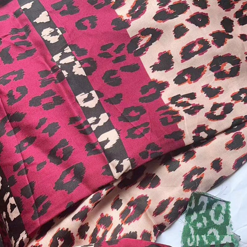 Fashion apparel fabrics human silk and human cotton interwoven satin woven fabrics digital printing fabrics