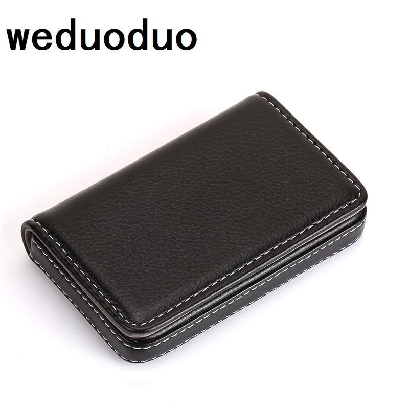 Wholesale Brand Card Holder Metal Aluminum Business ID Credit Card Holder Fashion PU Leather Porte Carte High Guality Card Case