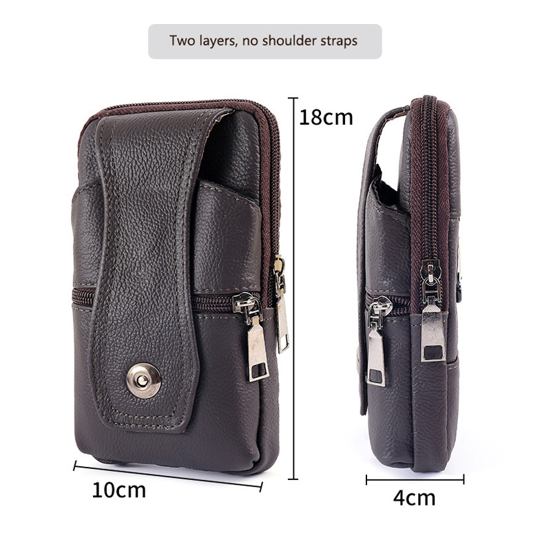 Men's shoulder bag messenger bag black fashion messenger bag small handbag casual business waist bag male mobile phone bag