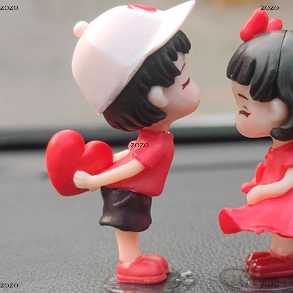 Couple Cute Ornaments For Car, Car Decoration Cute Cartoon Couples Action, Cartoon Car Dashboard Decorations, Cute Lovely Kiss C