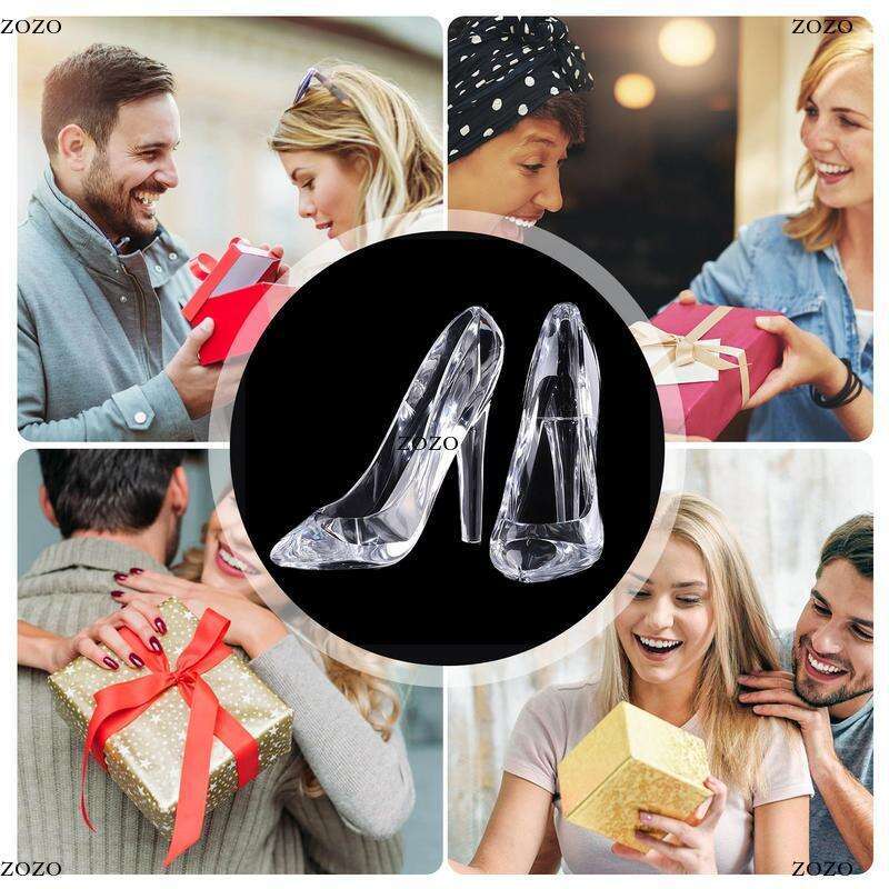 Crystal Shoes Acrylic Crystal Decor Birthday Gift Home Decor Cinderella High-Heeled Shoes Wedding Shoes Figurines Ornament