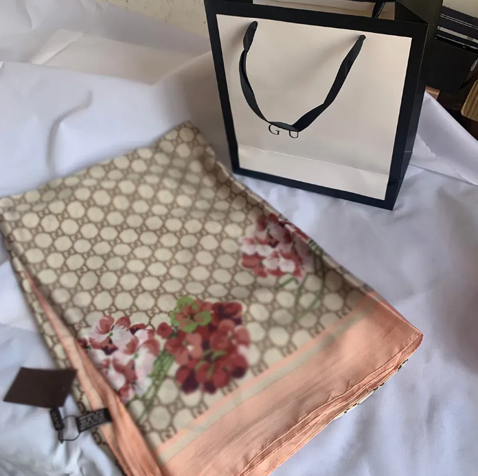 Comes with paper gift bag high-grade ashionable women's scarf fashion spring and summer printed scarves Warp 190/80cm