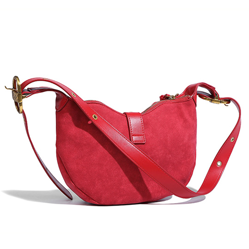 Suede Tassel Shoulder Bag for Women Luxury Handbags Designer Clutch Purse Vintage Underarm Bag 2023 Fashion Crescent Shopper Bag