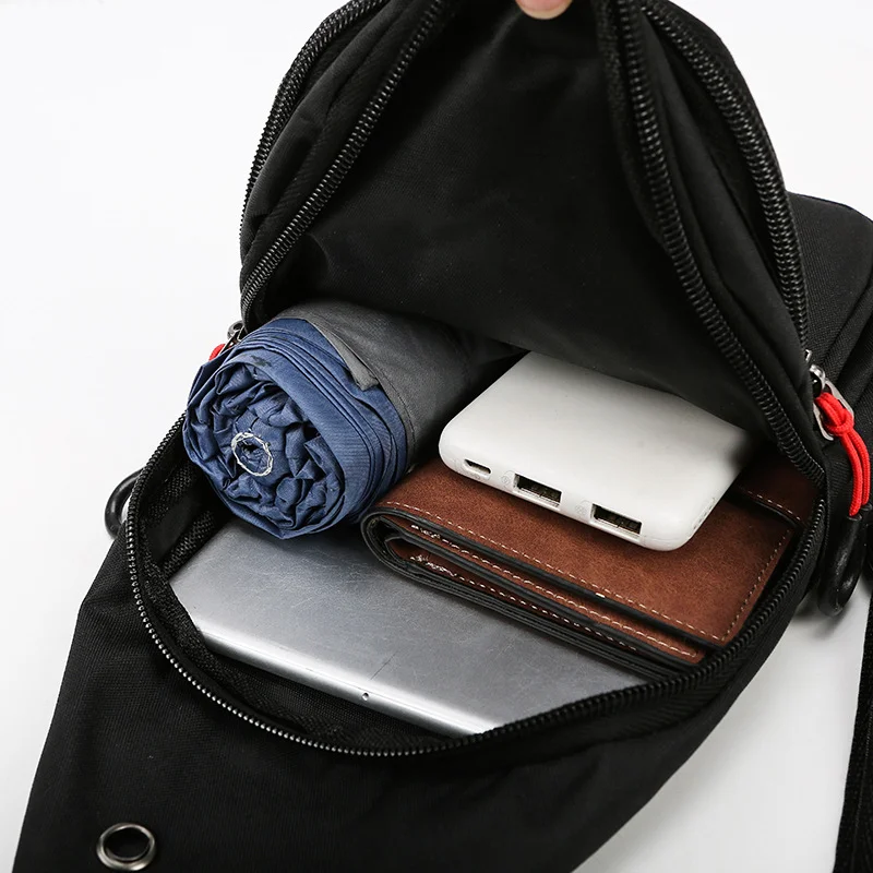 New Nylon Women's Men's Chest Bag Waterproof Trendy Shoulder Bag Luminous Bag Bag Outdoor Sports Casual Crossbody Bags 2023