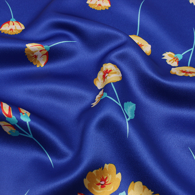 Clothing fabrics factory direct supply acetic acid woven fabric twill satin digital printing fabrics