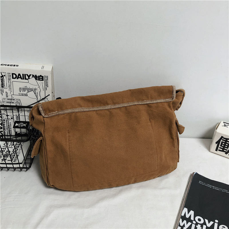 Sail bag large-capacity leisure shoulder bag female bag couple messenger bag campus style simple literary cloth bag
