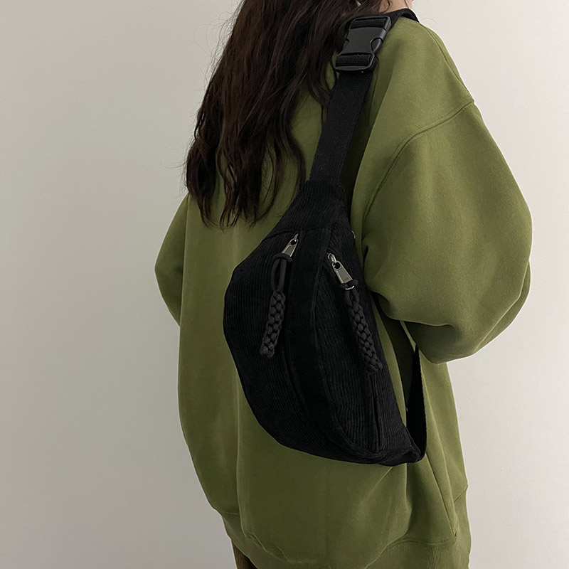 Corduroy Fanny Pack for Women - Casual Waist Bag, Hip hot Purse, Crossbody, Shoulder, Chest Bag