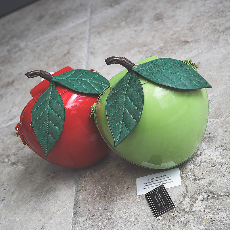 Free shipping Apple Shaped Bag Cute Funny Women Evening Bag Party Wedding Clutch Purses Chain Shoulder Bag for birthday gift
