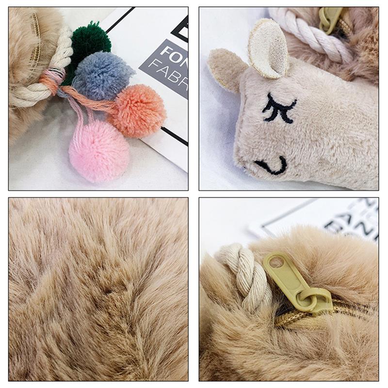Cute Alpaca Cartoon Plush Shoulder Women Bags Handbags High Quality 2019 New Crossbody Messenger Bags For Women