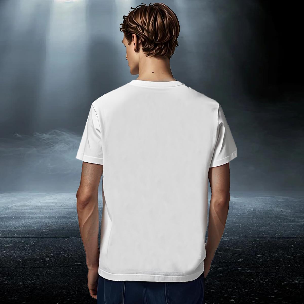 2024 Summer T Shirts Men 230g Cotton Spring Summer Wear Crew Neck Loose Fit Mens Tshirts Cartoon Printing L-4XL