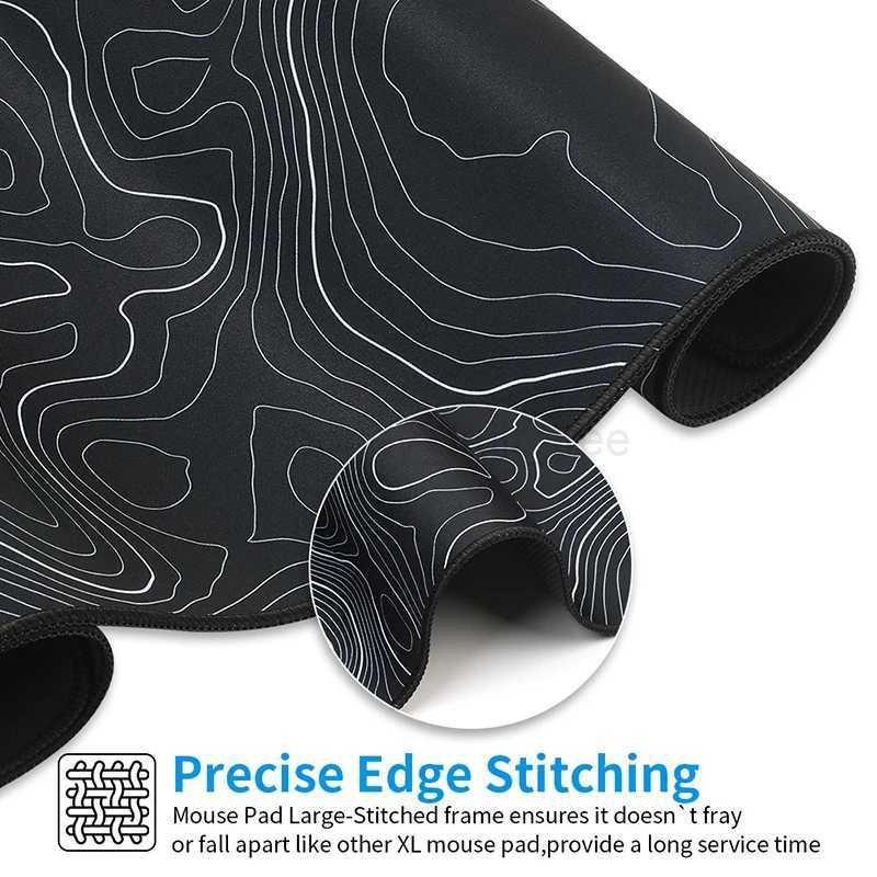 Large Mouse Pad Mouse Mat Desk Mat Keyboard Pad Computer Desk Pad Non-Slip Rubber Stitched Edge Gaming Mousepad for CS LOL DotaM240802