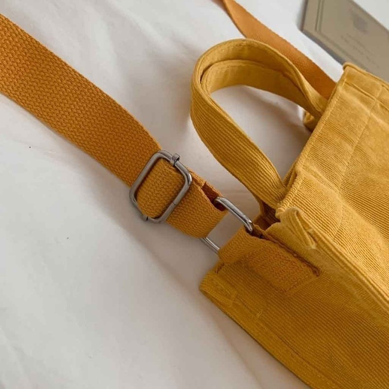 Women Corduroy zipper Shoulder Bag FemaleSmall Cotton Canvas Messenger Bag Retro Vintage Crossbody Bags bag for women