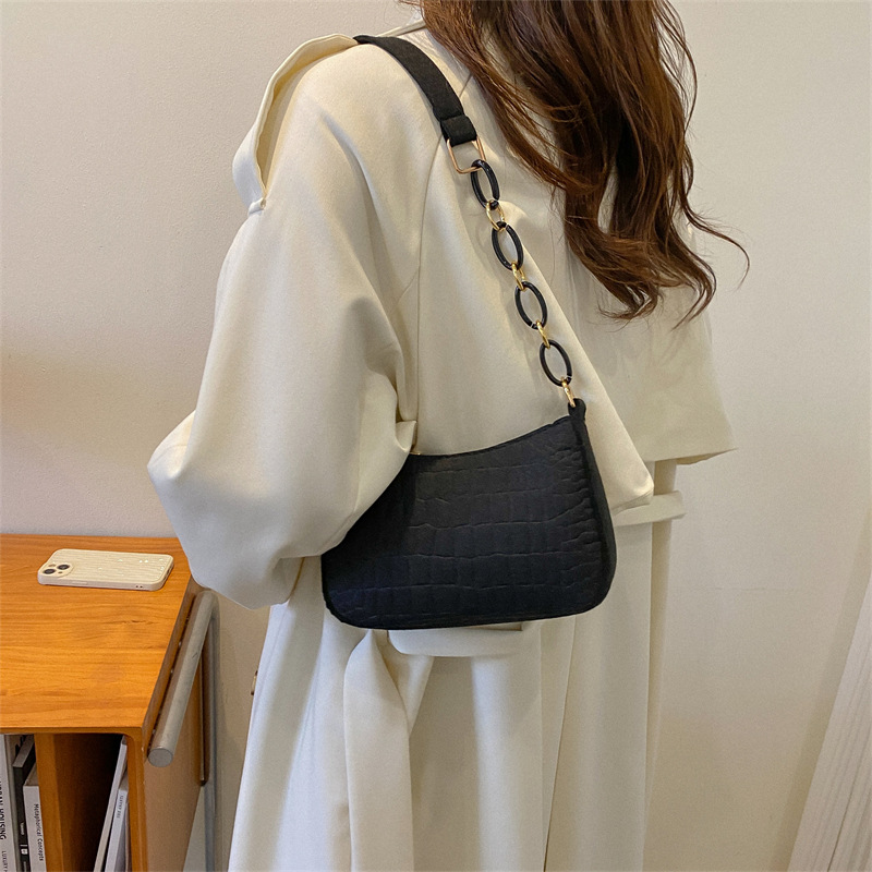 Fashion Felt Shoulder Bags for Women Women's Subaxillary Bag Design Advanced Texture Armpit Handbags Purses Saddle Bag
