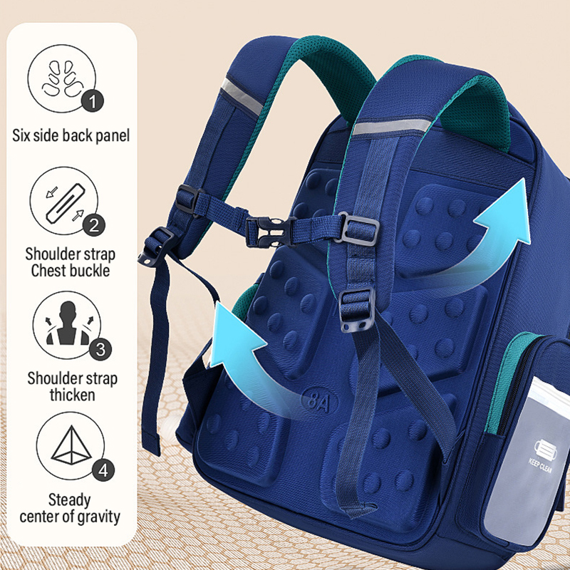 2023 New Children's School Bag Boy's Backpack Primary Schoolbag Student's Backpack 1-6 Grades Boys&Girls Spine Relief Backpack