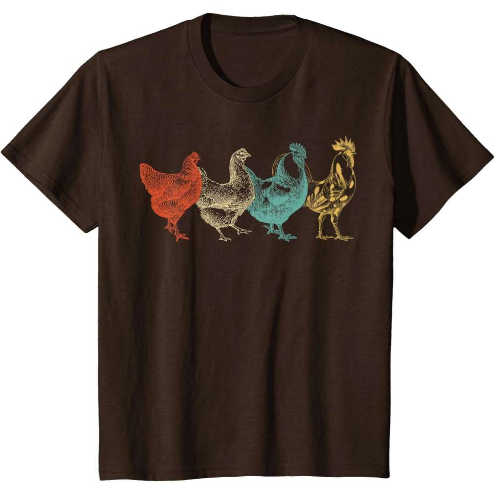T shirt Mens Chicken Retro Vintage Poultry Farmer Women Men Farm Lover T-Shirt shirts tshirt graphic tee Casual tops summer clothes Short sleeve