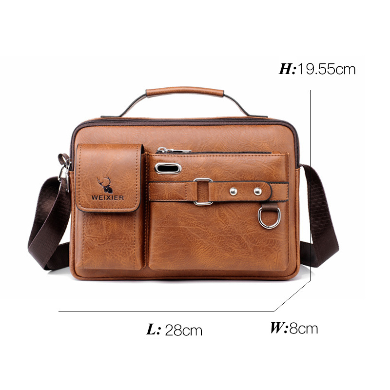 Men Briefcase Bag High Quality Business Famous Brand PU Leather Shoulder Messenger Bags Office Handbag 14 inch Laptop bag