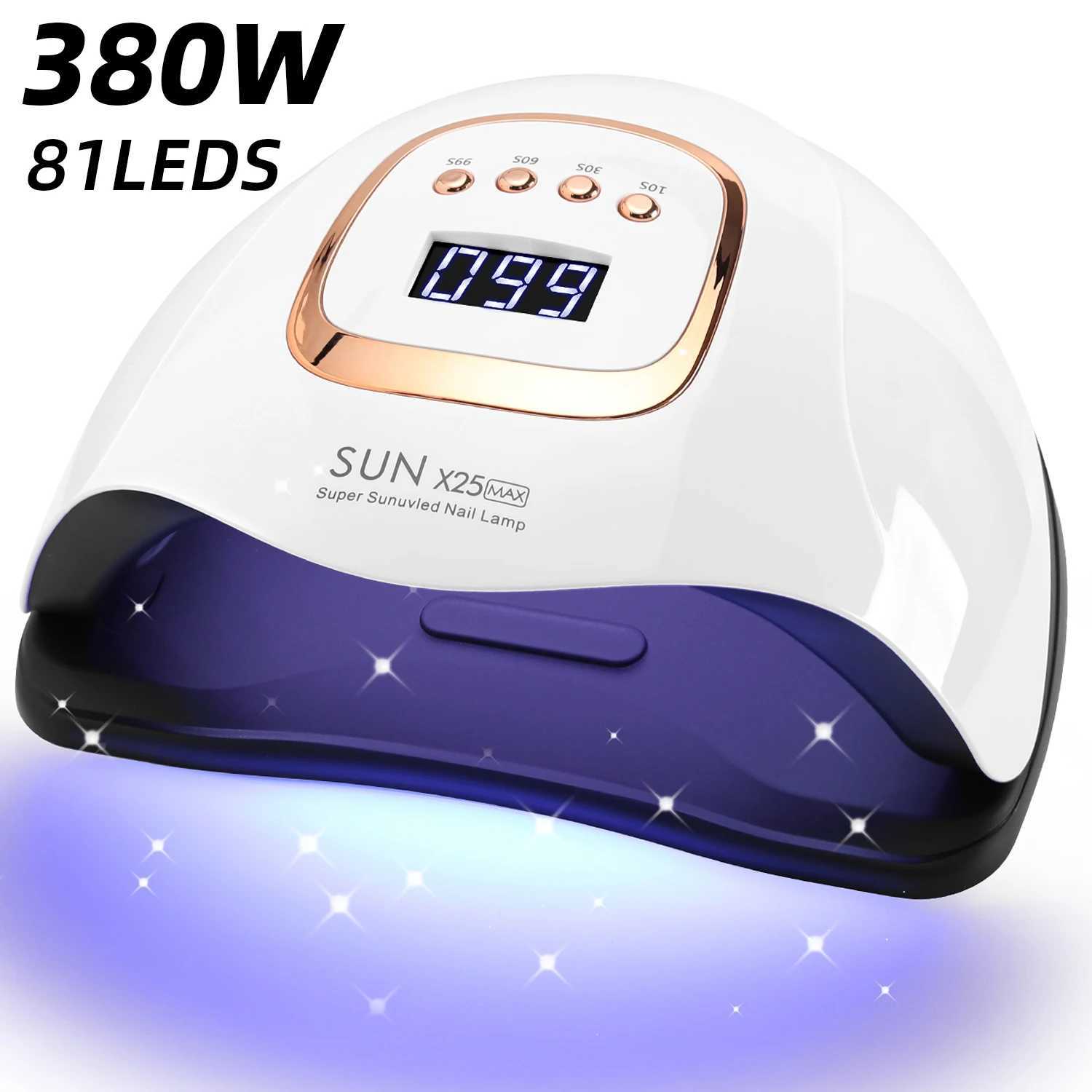 DianaBeauty 380W LED UV Lamp Dryer for Nails Gel Polish Drying Lamp with 4 Timer Setting Auto Sensor Professional Nail LightCL2400806