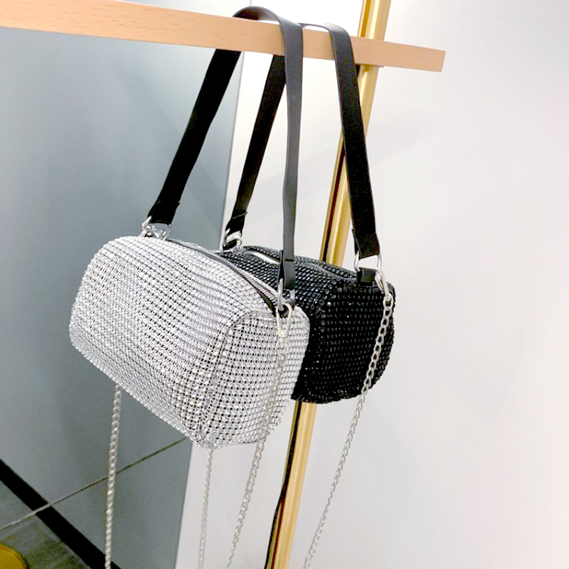 2023 New Bling Diamonds Print Small Shoulder Bags Women Square Clutch Bag Evening Crossbody Bag Ladies Dinner Party Clutch Purse
