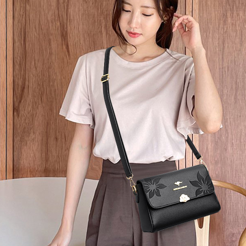 Fashionable Printed Decorative Shoulder Bags With 100% Top Layer Cowhide Women's Crossbody Bags Luxury Designer Brand Handbag
