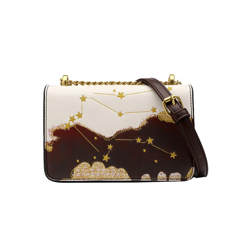 NEW Embroidery starry sky Small Square Bag Women Handbag Fashion Shoulder Messenger Bags Lady Crossbody Bags Korean Style Clutch