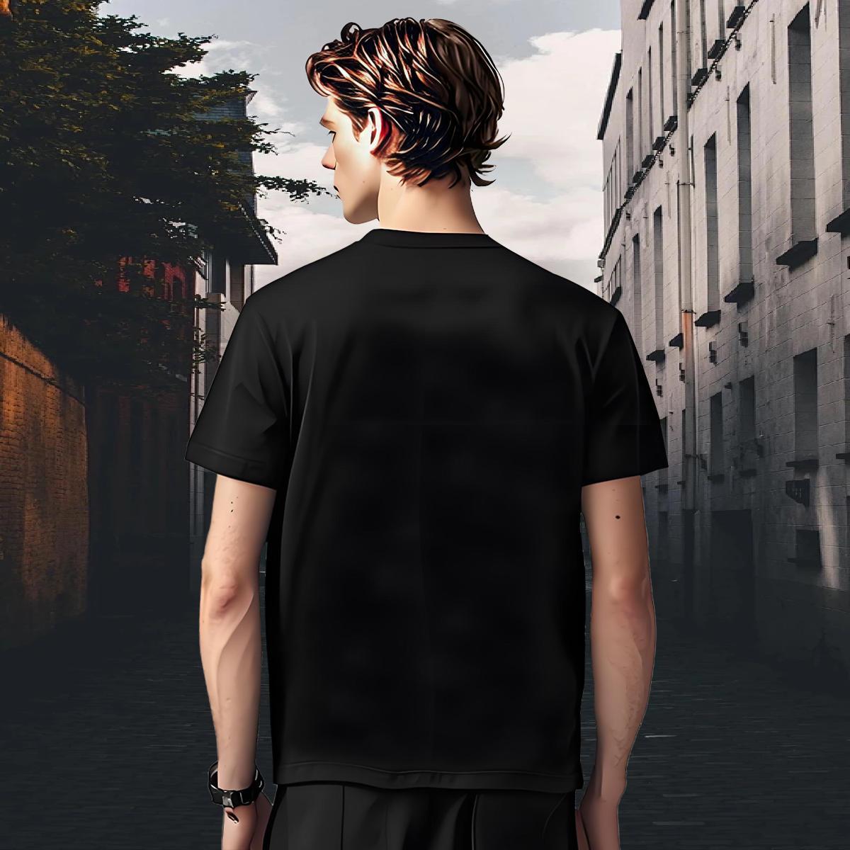 New T-Shirts for Men 230g Cotton halloween Hip Hop Polos Crew Neck Breathable Popular Men Tshirts Oversized 4XL