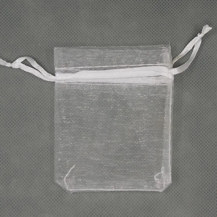 Storage Bags 100pcs 7x9cm Organza Drawstring Bags Jewelry Gift Pouches Wrap Wedding Favor Packing Christmas Party (2.75x3.5 inch) Multi Colors
