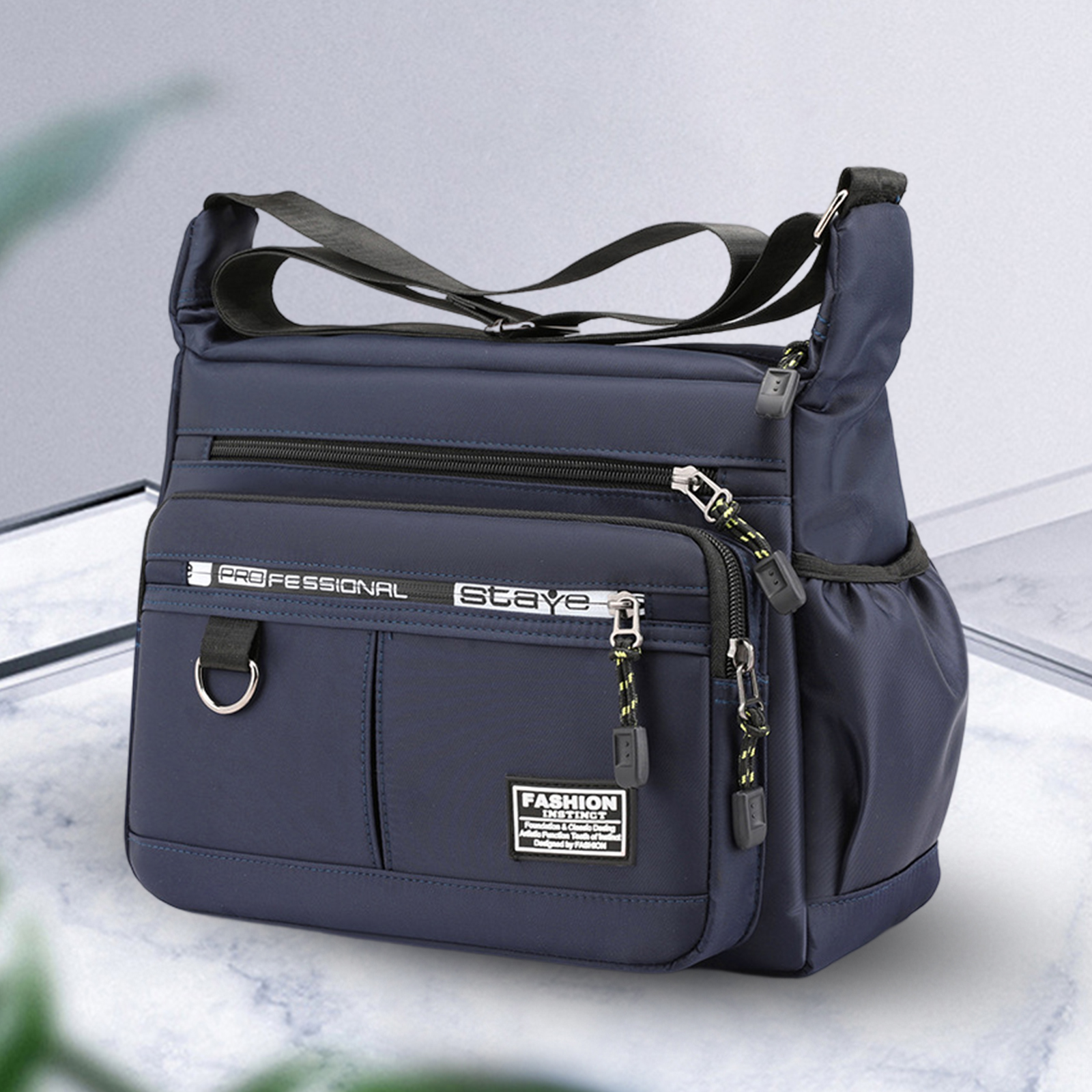 Men Shoulder Bag with Adjustable Shoulder Strap Multi Pockets Travel Purse Fashion Handbags for Outdoor Beach Party