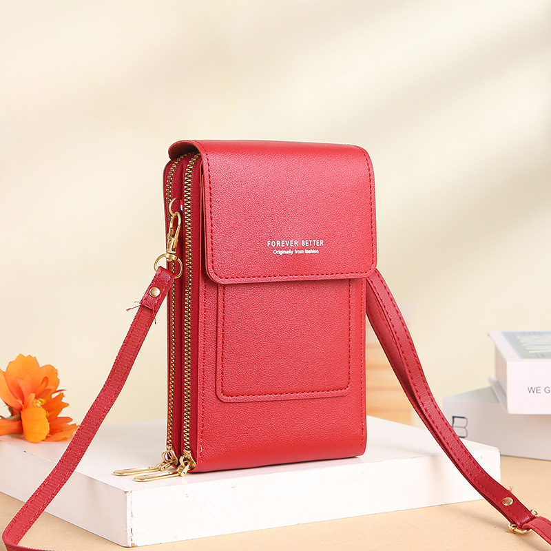 Touch Screen Mobile Phone Bag Women's Messenger Bag Mini Mobile Phone Bag Multi-function Key Coin Purse Shoulder Bag