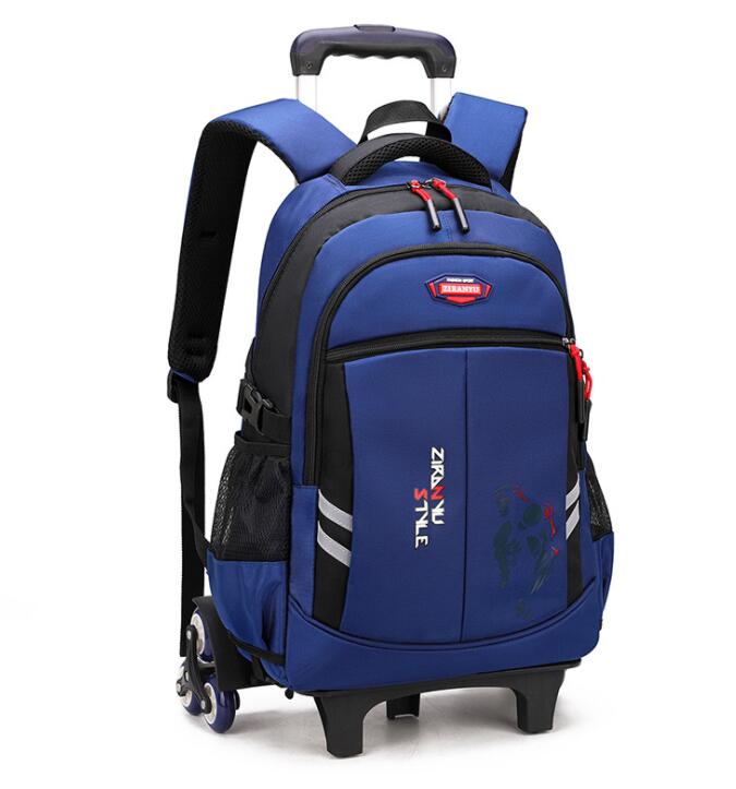 ZIRANYU school bag with trolley for boys Kids School Bags on wheels wheeled backpack Children School Trolley backpack teenagers