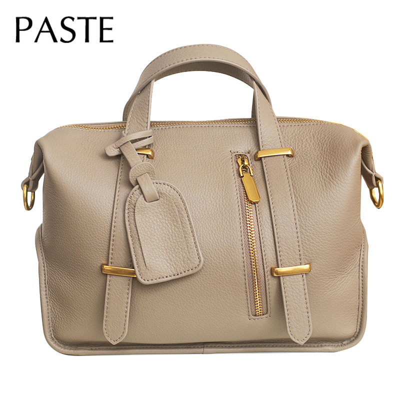 Luxury Winter Dark Red Green Pillow Tote Large Natural Cow Leather Women's Handbag Fashion All-match Quality Ladies Shoulder Bag