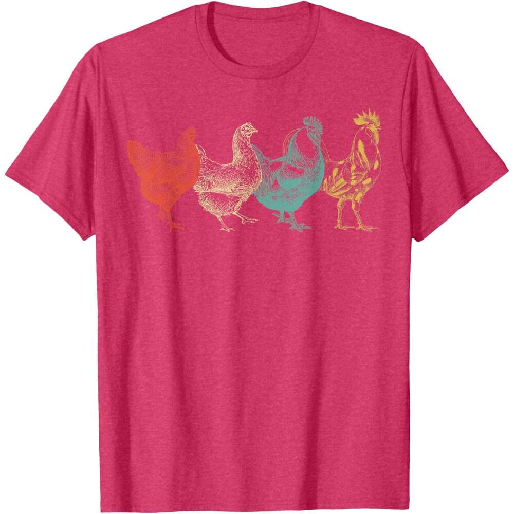 T shirt Mens Chicken Retro Vintage Poultry Farmer Women Men Farm Lover T-Shirt shirts tshirt graphic tee Casual tops summer clothes Short sleeve