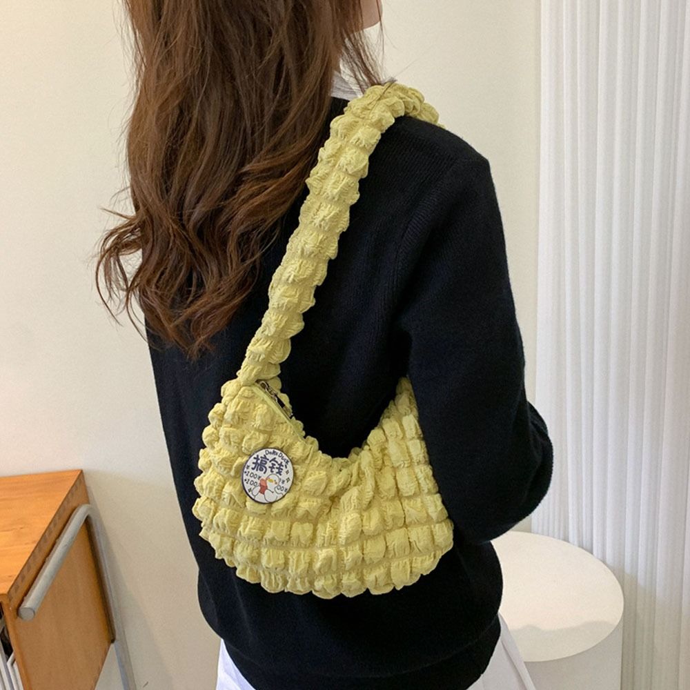 Soft Cloud Bubbles Handbags for Woman Girls Pleated Cloud Underarm Bag Pouch Bag Casual Shopping Shoulder Bag Women Cute Purse