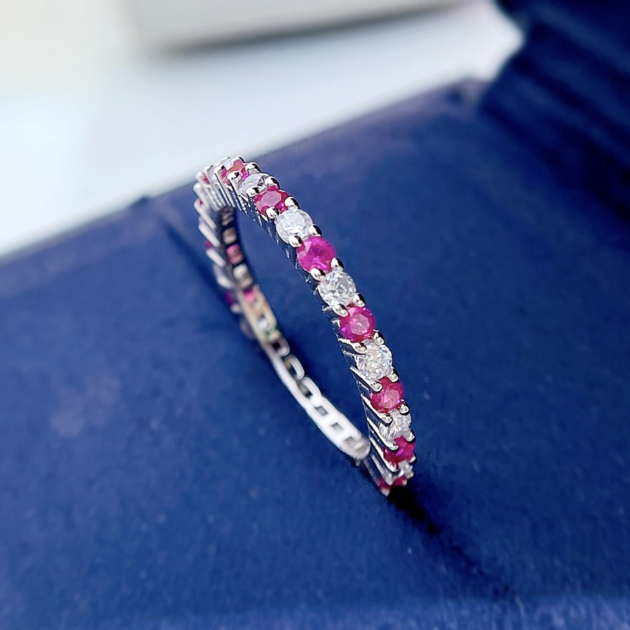 Sapphire Moissanite Dia Wedding Ring Sterg Sier Party Jewelry for Women