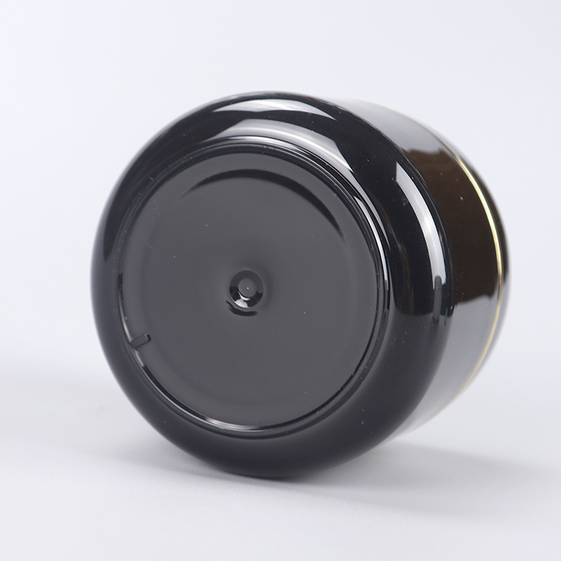 Cosmetic Glass Bottle Jar 50g 100g Container Jars Packing Bottles Eye Face Hand Body Cream Bottle With Black and White Lid