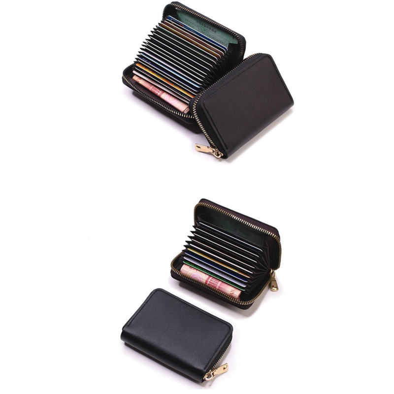 Multifunction Bank/ID/Credit Card Bag For Lady Holder Multi-Card Wallet Case Card Holder Wallet Women Men Solid Color Portable