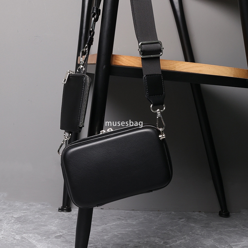 New Korean men's box bag Korean brand crossbody bag fashionable personality trendy small square bag casual shoulder bag