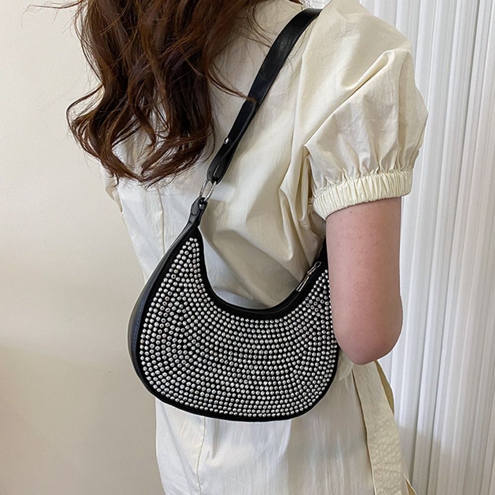 Rhinestone Handbags Evening Clutch: Sparkling Sequin Underarm Bag, Crystal Glitter Tote For Parties & Special Ocns New Free Delivery Designer Bag