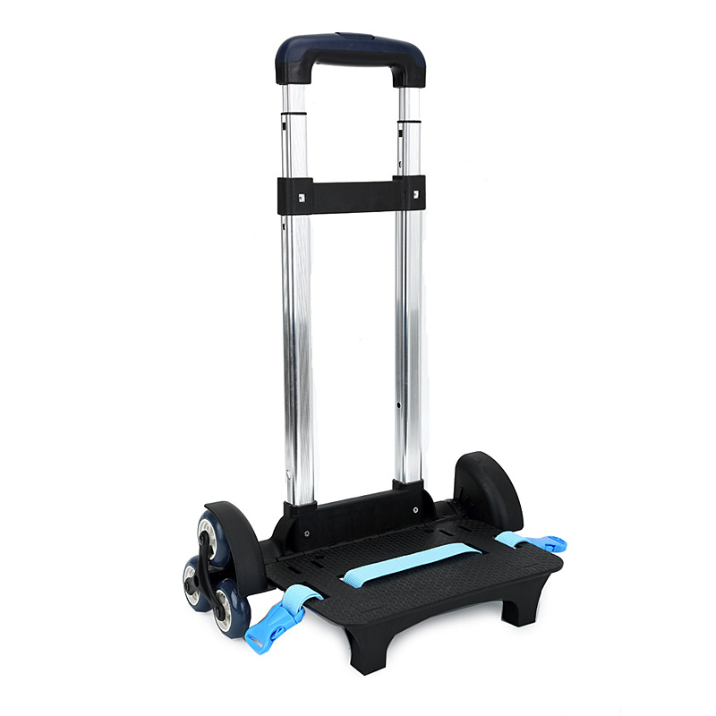 Aluminum alloy wheels Pull Rod Bracket Roll Cart Kid Trolley For Backpack School Bags with wheels Luggage For Children 6 Wheels