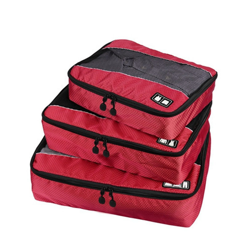 3 Pcs/Set Clothing Packing Cubes Travel Bag for Shirts Pants Garment Bags Luggage Organizers Necessaire