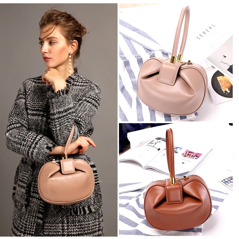 Spherical Soft Handbag Compact Stylish Tote Bag Trendy Design Durable Structure Ideal for Daily Use Evening Events or Special Occasions