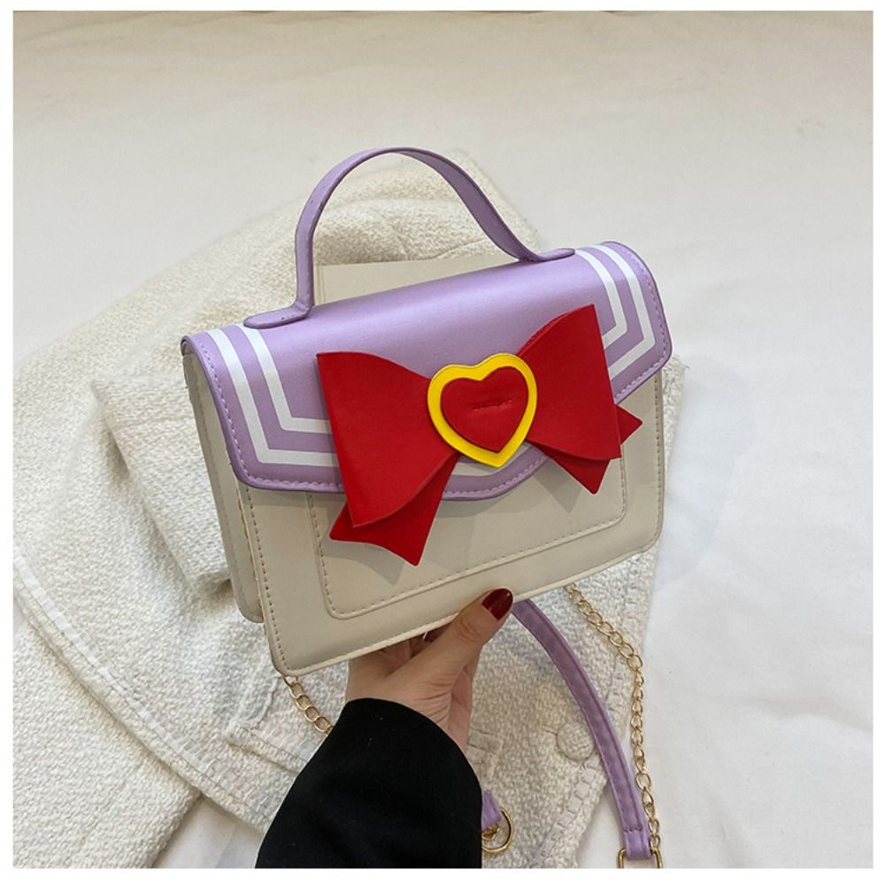 Trendy Bowknot Designer Shoulder Bag for Girls Women Kawaii Bow Purses Handbags Fashion Crossbody Bags Uniform Messenger Pouch