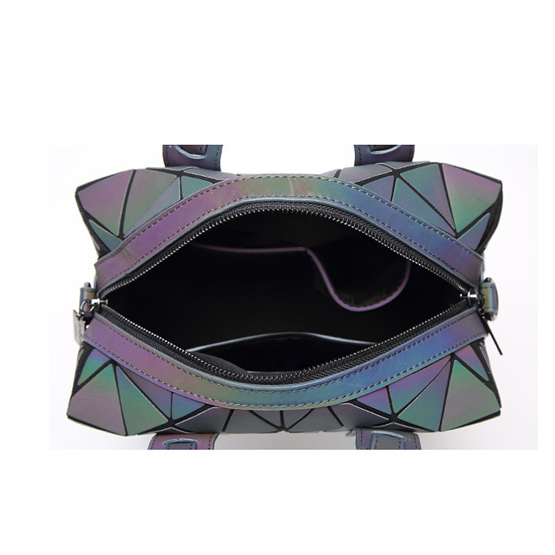 Fashion Crossbody Bags Handbag Women Luminous Boston Bag Female Geometry Shoulder Bags Plain Folding Handbags Tote Bag Bolasa