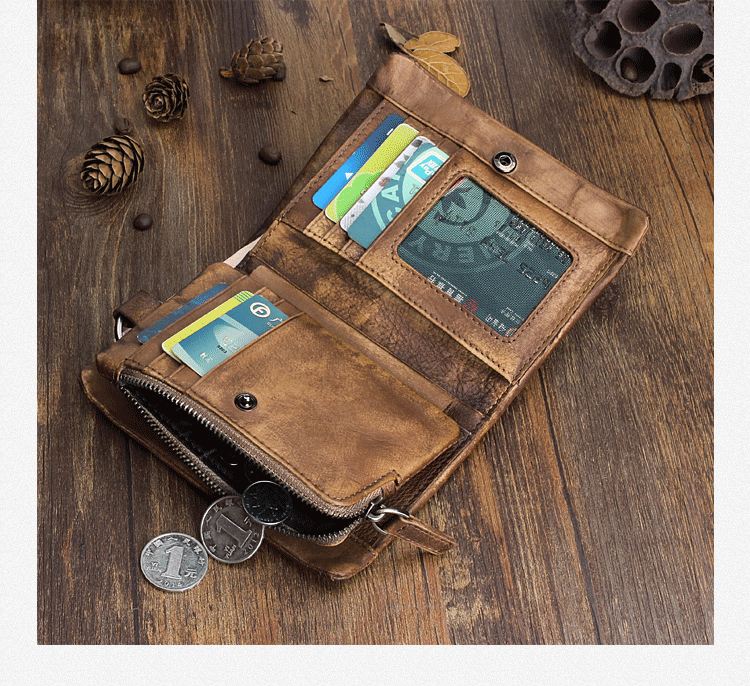 Fashion New Genuine Leather Men Wallet Leather male Wallet men purse Clutch money bag wallet coin Purse card holder money clips